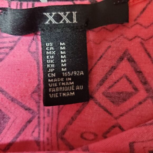 XXI Forever 21 Pink & Black Tank Top (M) - Picture 5 of 5